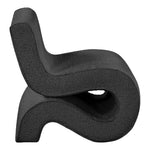Desiree Boucle Fabric Upholstered Accent Chair in Black