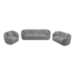 Penelope 92.5" Chenille Fabric Upholstered Sofa in Grey