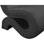 Desiree Boucle Fabric Upholstered Accent Chair in Black