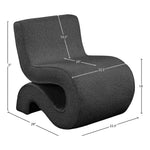 Desiree Boucle Fabric Upholstered Accent Chair in Black
