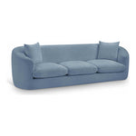 Penelope 92.5" Chenille Fabric Upholstered Sofa in Light Blue