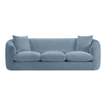 Penelope 92.5" Chenille Fabric Upholstered Sofa in Light Blue