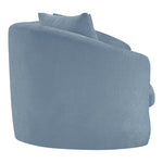 Penelope 92.5" Chenille Fabric Upholstered Sofa in Light Blue