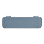 Penelope 92.5" Chenille Fabric Upholstered Sofa in Light Blue