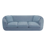 Penelope 92.5" Chenille Fabric Upholstered Sofa in Light Blue