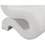 Desiree Boucle Fabric Upholstered Accent Chair in Cream