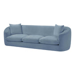 Penelope 92.5" Chenille Fabric Upholstered Sofa in Light Blue
