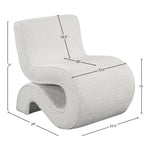 Desiree Boucle Fabric Upholstered Accent Chair in Cream