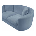 Penelope 92.5" Chenille Fabric Upholstered Sofa in Light Blue