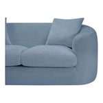 Penelope 92.5" Chenille Fabric Upholstered Sofa in Light Blue