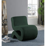 Desiree Boucle Fabric Upholstered Accent Chair in Green