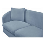 Penelope 92.5" Chenille Fabric Upholstered Sofa in Light Blue