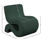 Desiree Boucle Fabric Upholstered Accent Chair in Green