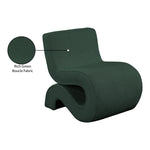 Desiree Boucle Fabric Upholstered Accent Chair in Green