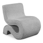 Desiree Boucle Fabric Upholstered Accent Chair in Grey