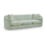 Penelope 92.5" Chenille Fabric Upholstered Sofa in Mint
