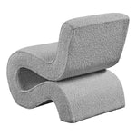 Desiree Boucle Fabric Upholstered Accent Chair in Grey