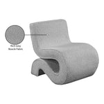 Desiree Boucle Fabric Upholstered Accent Chair in Grey