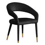 Destiny Velvet Upholstered Dining Chair in Black