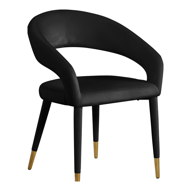 Destiny Velvet Upholstered Dining Chair in Black