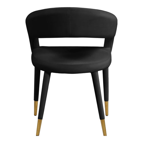 Destiny Velvet Upholstered Dining Chair in Black