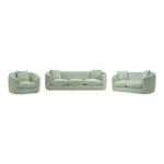 Penelope 92.5" Chenille Fabric Upholstered Sofa in Mint