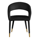 Destiny Velvet Upholstered Dining Chair in Black
