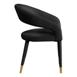 Destiny Velvet Upholstered Dining Chair in Black