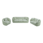 Penelope 92.5" Chenille Fabric Upholstered Sofa in Mint