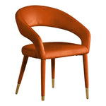 Destiny Velvet Upholstered Dining Chair in Cognac