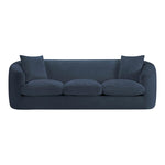 Penelope 92.5" Chenille Fabric Upholstered Sofa in Navy