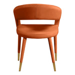 Destiny Velvet Upholstered Dining Chair in Cognac