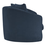 Penelope 92.5" Chenille Fabric Upholstered Sofa in Navy