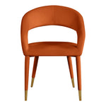 Destiny Velvet Upholstered Dining Chair in Cognac
