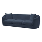 Penelope 92.5" Chenille Fabric Upholstered Sofa in Navy