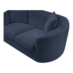 Penelope 92.5" Chenille Fabric Upholstered Sofa in Navy