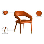 Destiny Velvet Upholstered Dining Chair in Cognac