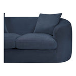 Penelope 92.5" Chenille Fabric Upholstered Sofa in Navy
