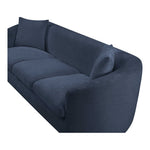 Penelope 92.5" Chenille Fabric Upholstered Sofa in Navy