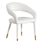 Destiny Velvet Upholstered Dining Chair in Cream