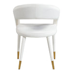 Destiny Velvet Upholstered Dining Chair in Cream