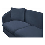 Penelope 92.5" Chenille Fabric Upholstered Sofa in Navy