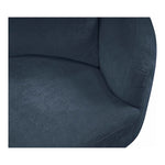 Penelope 92.5" Chenille Fabric Upholstered Sofa in Navy