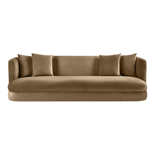 Alder 93.5" Velvet Upholstered Sofa in Beige