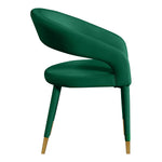 Destiny Velvet Upholstered Dining Chair in Green