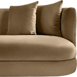 Alder 93.5" Velvet Upholstered Sofa in Beige