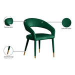 Destiny Velvet Upholstered Dining Chair in Green