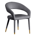 Destiny Velvet Upholstered Dining Chair in Grey