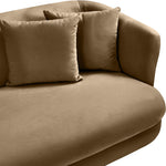 Alder 93.5" Velvet Upholstered Sofa in Beige