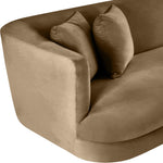 Alder 93.5" Velvet Upholstered Sofa in Beige